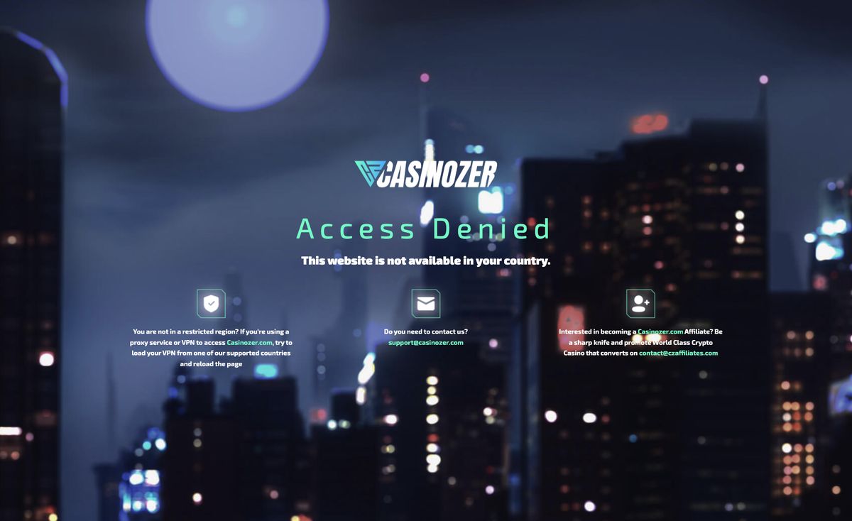 Page d'accueil du site officiel de Casinozer, capture relevée le 14 octobre 2026