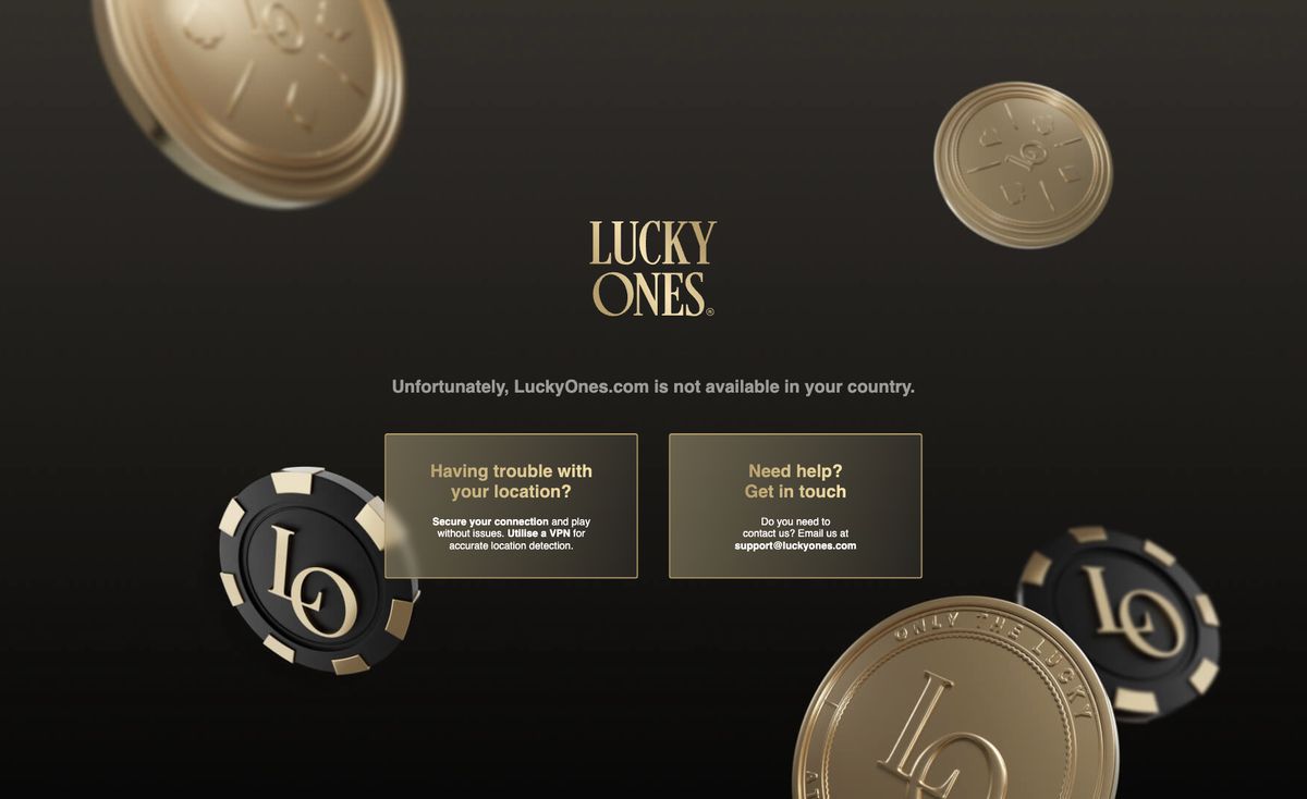 Page d'accueil du site officiel de Lucky Ones, capture relevée le 14 octobre 2026