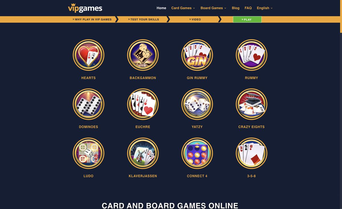 Page d'accueil du site officiel de VipGames, capture relevée le 14 octobre 2026