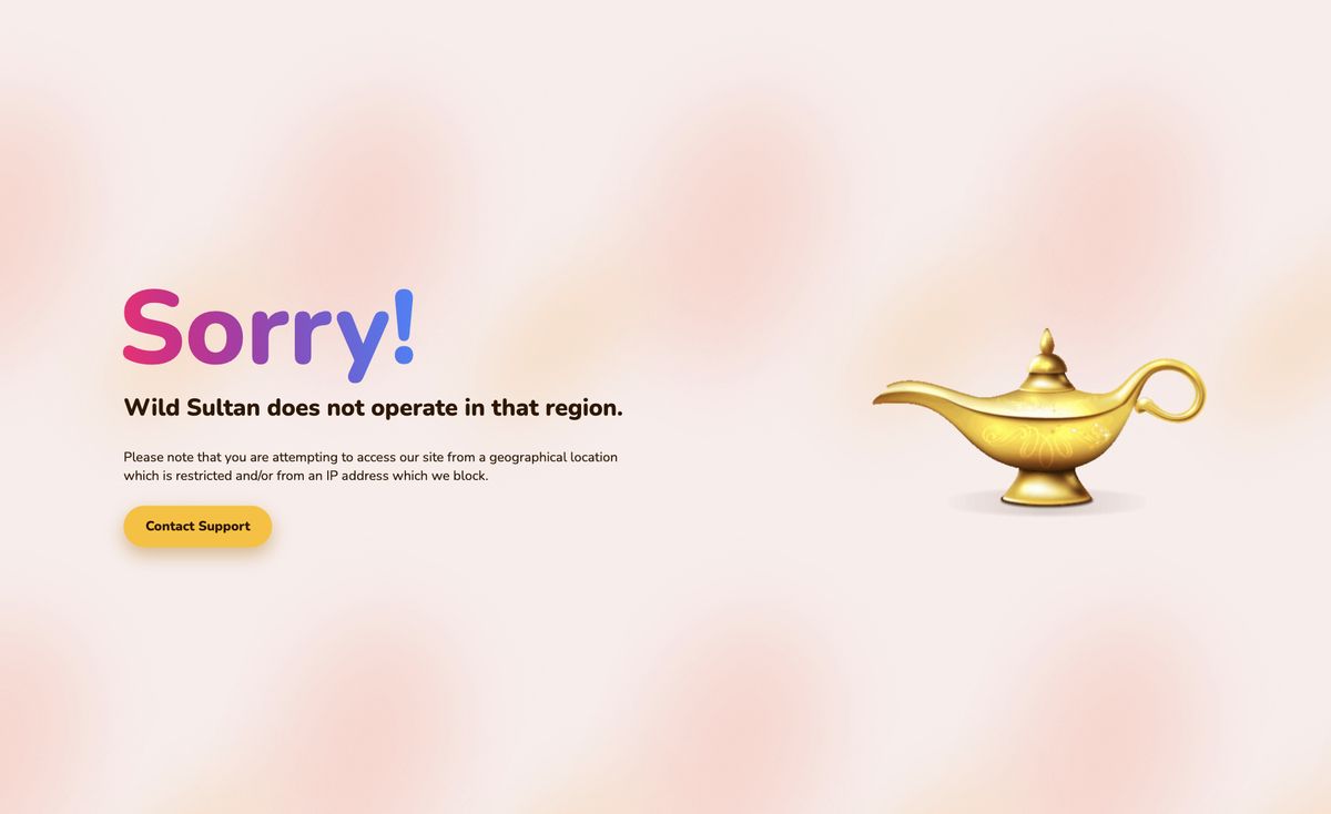 Page d'accueil du site officiel de Wild Sultan, capture relevée le 14 octobre 2026